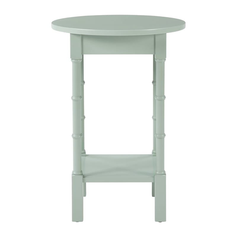 Golden Side Table in Sage Green Wood Finish