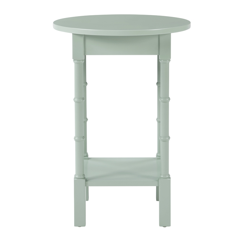 Golden Side Table in Sage Green Wood Finish