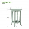 Golden Side Table in Sage Green Wood Finish
