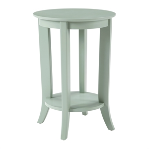 Golden Side Table in Sage Green Wood Finish