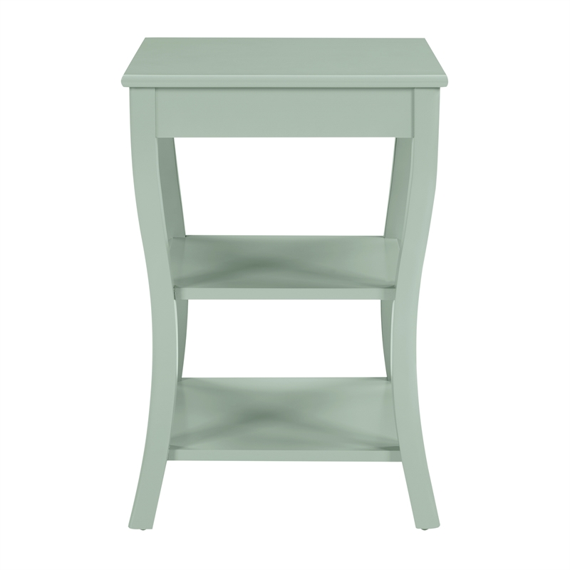 Golden Side Table in Sage Green Wood Finish