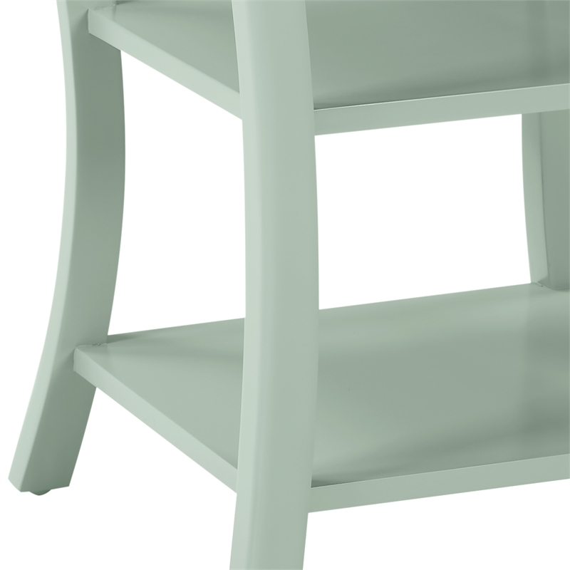 Golden Side Table in Sage Green Wood Finish