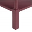 Golden Side Table in Maroon Wood Finish