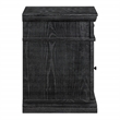 Chair Side Table with 1 Drawer and 1 Glass Door Engineered Wood in Black Finish