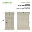 Chair Side Table with 1 Drawer and 1 Glass Door Engineered Wood in White Finish