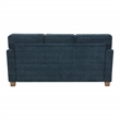 Franklin Sectional in Navy Fabric  and Medium Oak Finished wood Legs