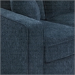 Franklin Sectional in Navy Fabric  and Medium Oak Finished wood Legs