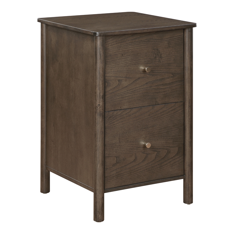 Wembley Assembled 2-Drawer File Cabinet Engineered Wood Burnt Ash Finish