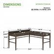 Wembley L-Desk Engineered Wood in Burnt Ash Finish