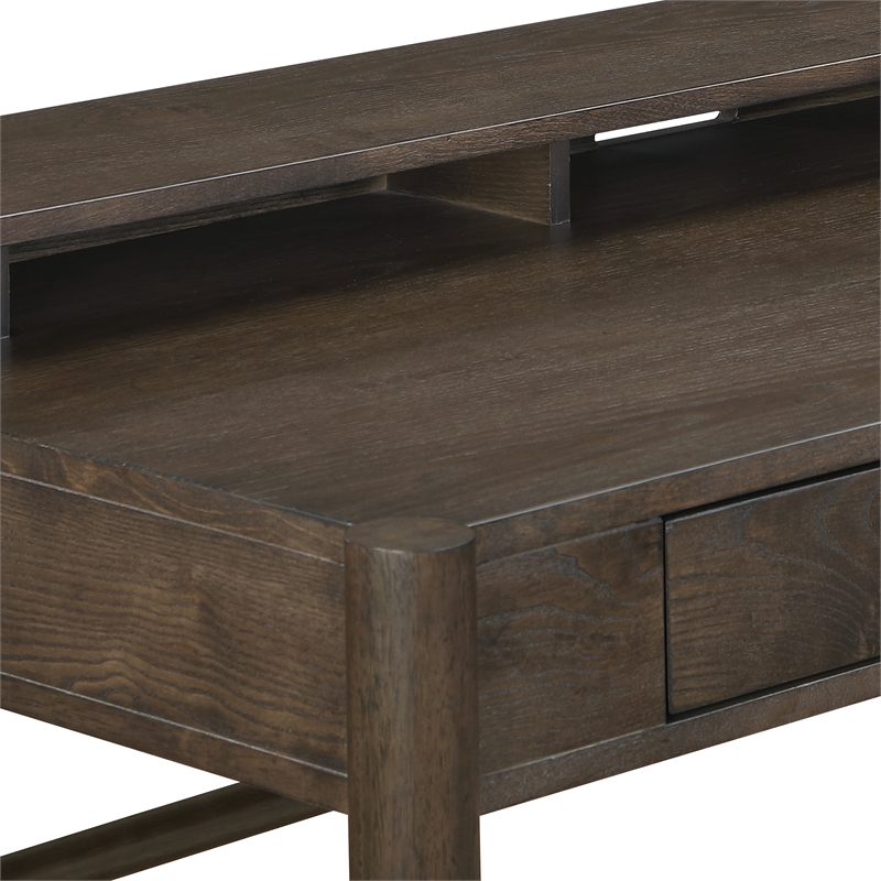 Wembley L-Desk Engineered Wood in Burnt Ash Finish