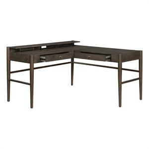 Wembley L-Desk Engineered Wood in Burnt Ash Finish