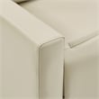 Vincent Pushback Recliner in Faux Leather Taupe Fabric