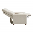 Vincent Pushback Recliner in Linen White Fabric