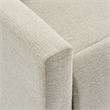 Vincent Pushback Recliner in Linen White Fabric