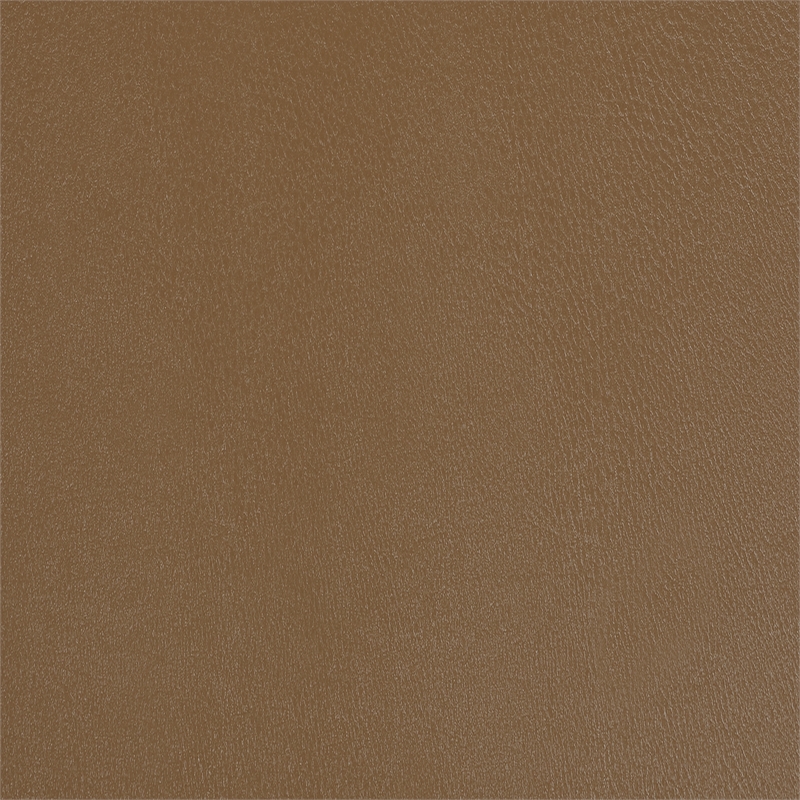 Vincent Pushback Recliner in Faux Leather Saddle Brown Fabric