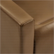 Vincent Pushback Recliner in Faux Leather Saddle Brown Fabric