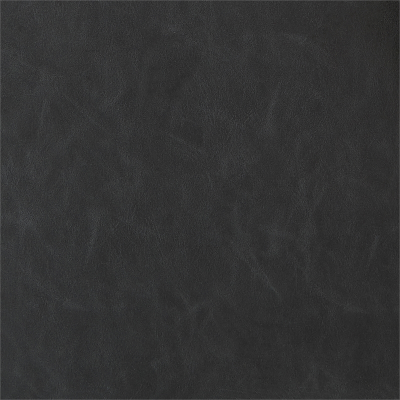 Topanga Office Chair in Black Faux Leather and Titanium Finish Base