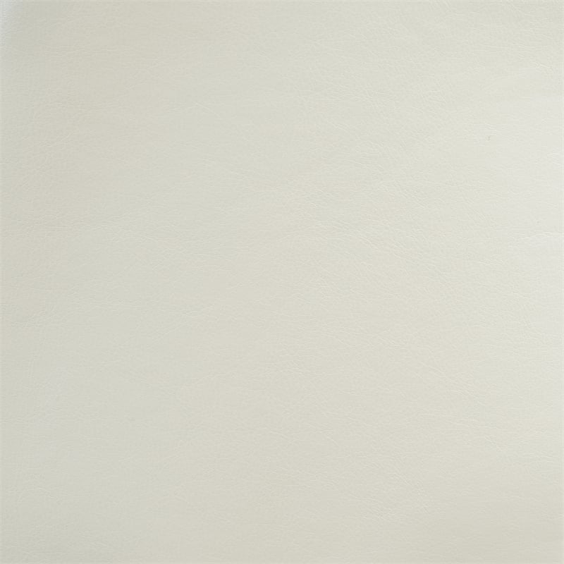 Topanga Office Chair in White Faux Leather and Titanium Finish Base