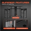Adaptor Corner Gaming Desk with Engineered Wood Large Monitor Shelf in Black