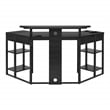 Adaptor Corner Gaming Desk with Engineered Wood Large Monitor Shelf in Black