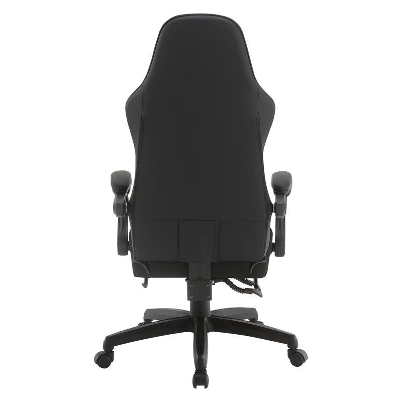 Expanse Gaming Chair  With Footrest in Faux Leather
