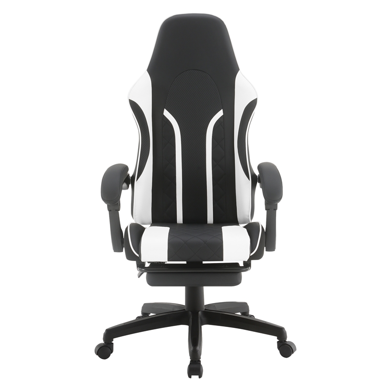 Expanse Gaming Chair  With Footrest in Faux Leather