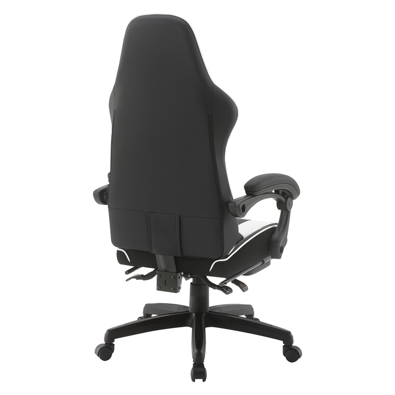 Expanse Gaming Chair  With Footrest in Faux Leather