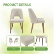 Ralston Dining Chair in Linen White Fabric with Medium Oak Legs 2 Pack