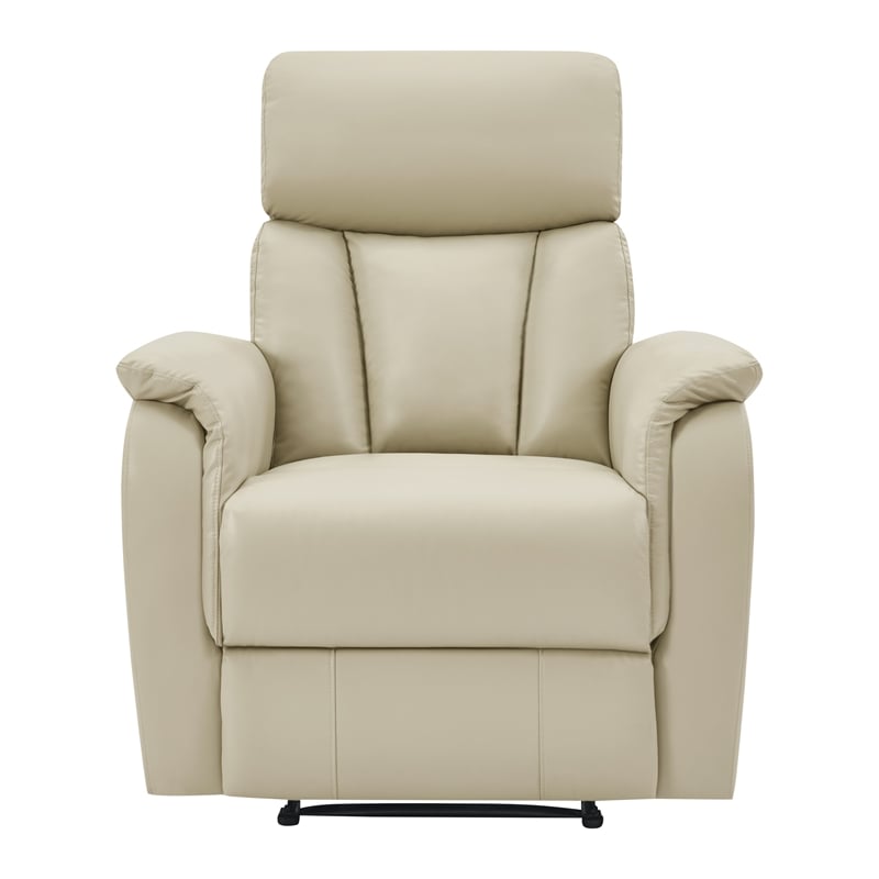 Carillo Pushback Recliner with Taupe Faux Leather