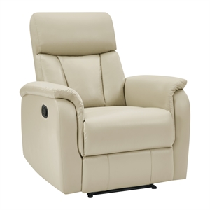 Carillo Pushback Recliner with Taupe Faux Leather