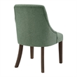 Leona Dining Chair In Green Fabric with Grey Brushed Legs - 2 Pack
