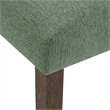 Leona Dining Chair In Green Fabric with Grey Brushed Legs - 2 Pack