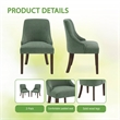 Leona Dining Chair In Green Fabric with Grey Brushed Legs - 2 Pack