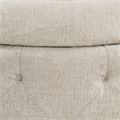 Erindale Round Storage Ottoman in Wheat Fabric