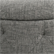 Erindale Round Storage Ottoman in Charcoal Fabric