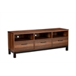Origins by Alpine Classic Wood 2 Drawer Nightstand in Natural Gray