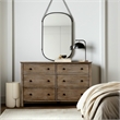 Origins by Alpine Classic Wood 6 Drawer Dresser in Natural Gray