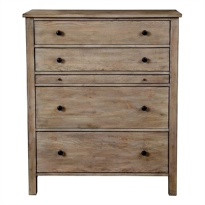 origins by alpine classic wood 4 drawer chest in natural gray