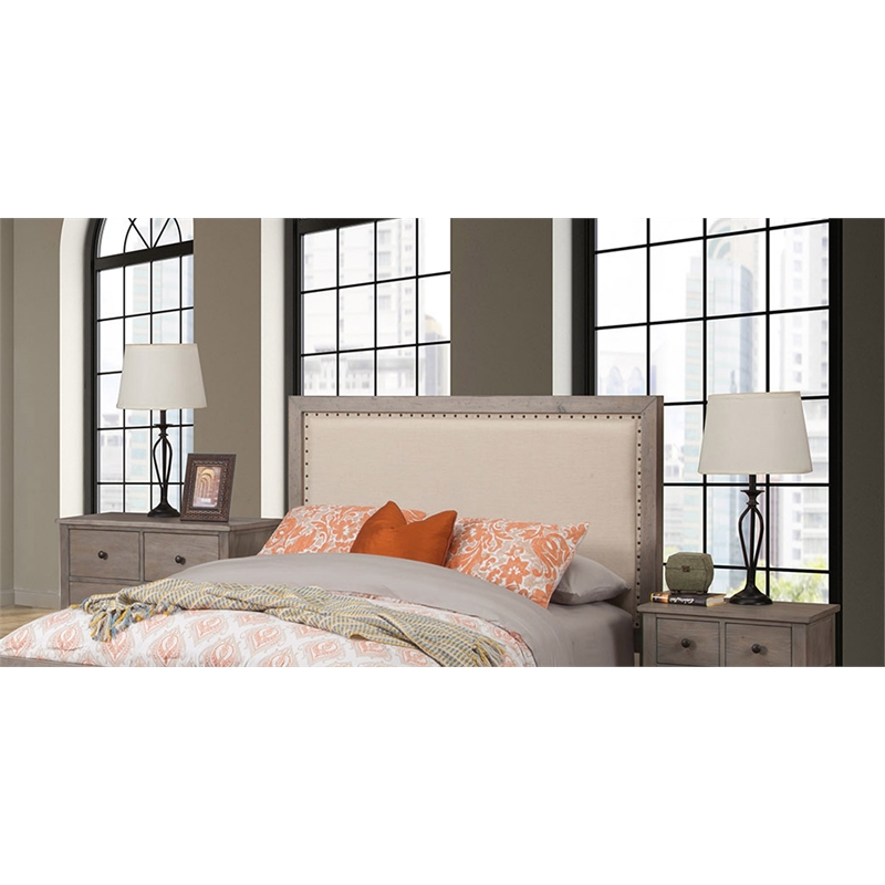 Origins by Alpine Classic California King Wood Headboard in Natural