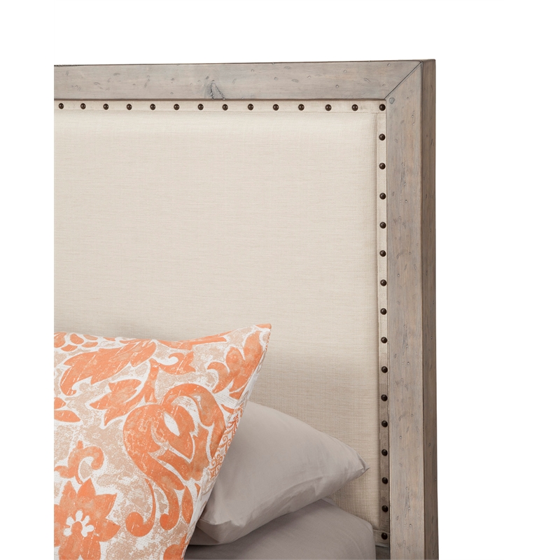 Origins by Alpine Classic Standard King Wood Headboard in Natural Gray