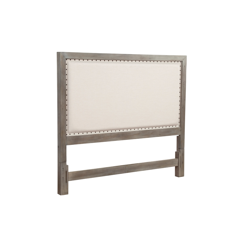 Origins by Alpine Classic Standard King Wood Headboard in Natural Gray