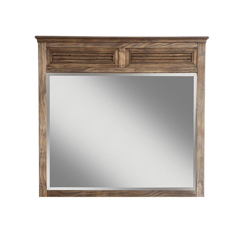 Origins by Alpine Remington Wood Mirror in Aged Pine (Brown)