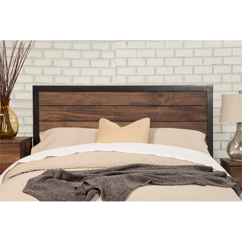 Origins by Alpine Weston California King Wood Bed in Rustic Pine