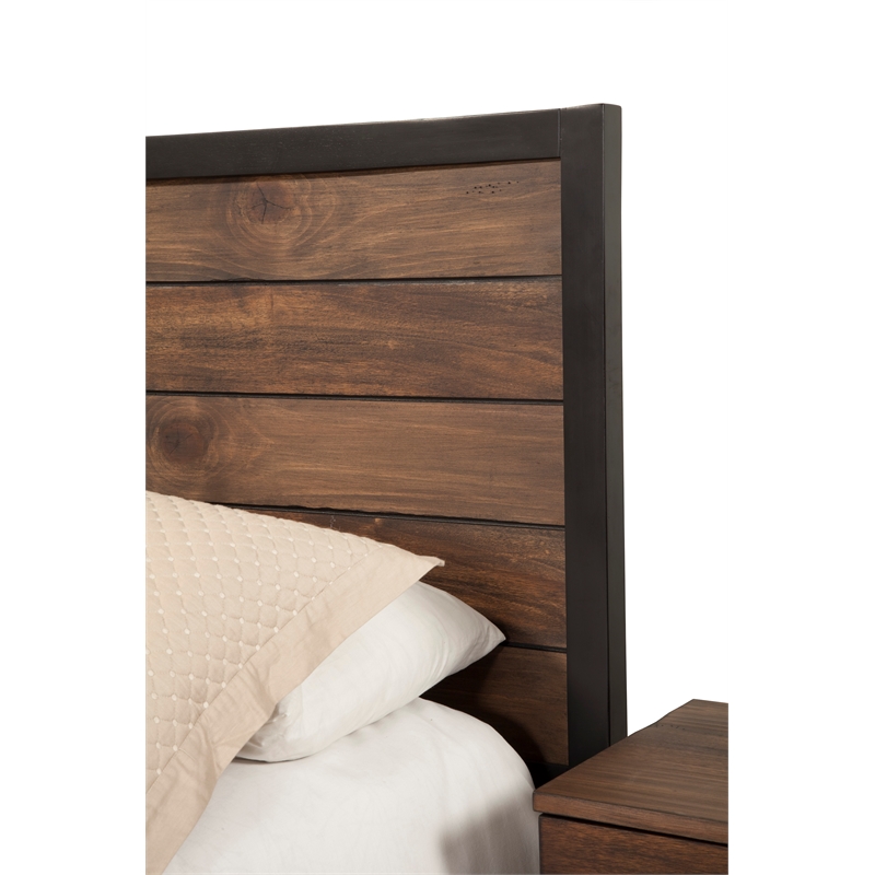 Origins by Alpine Weston Standard King Wood Bed in Rustic Pine (Brown)