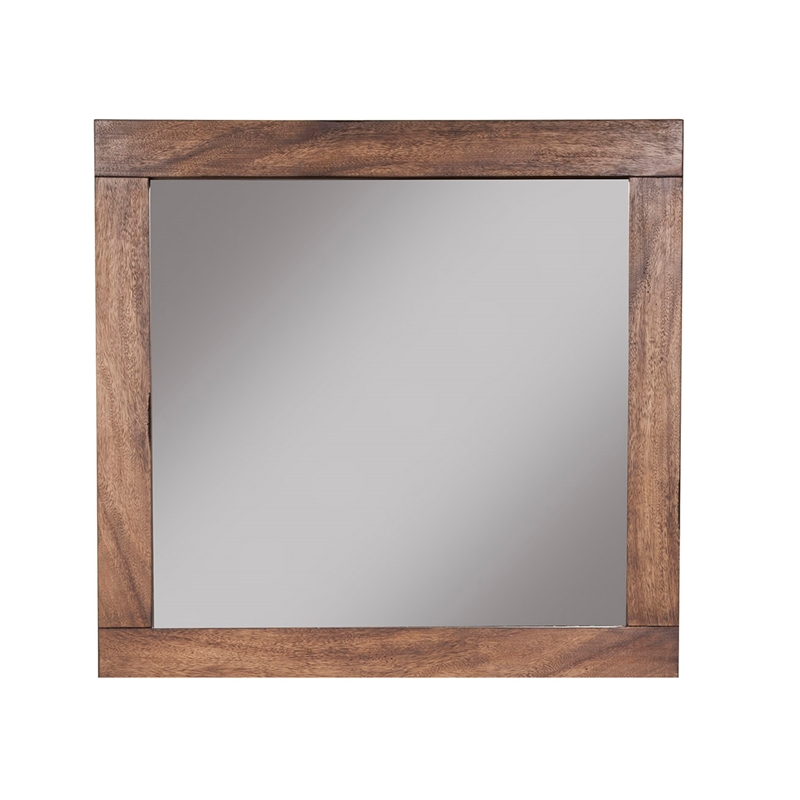 Origins by Alpine Weston Wood Mirror in Rustic Pine (Brown)