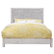 Origins by Alpine Aria Standard King Wood Panel Bed in Weathered Light Gray