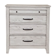 Origins by Alpine Aria Wood 3 Drawer Nightstand in Weathered Light Gray