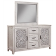 Origins by Alpine Aria Wood Mirror in Weathered Light Gray