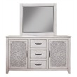 Origins by Alpine Aria Wood Mirror in Weathered Light Gray