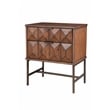 Origins by Alpine Trig Wood 2 Drawer Nightstand in Antique Brown
